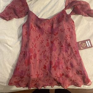 Vintage silk pint floral shell top size 8 from vintage store